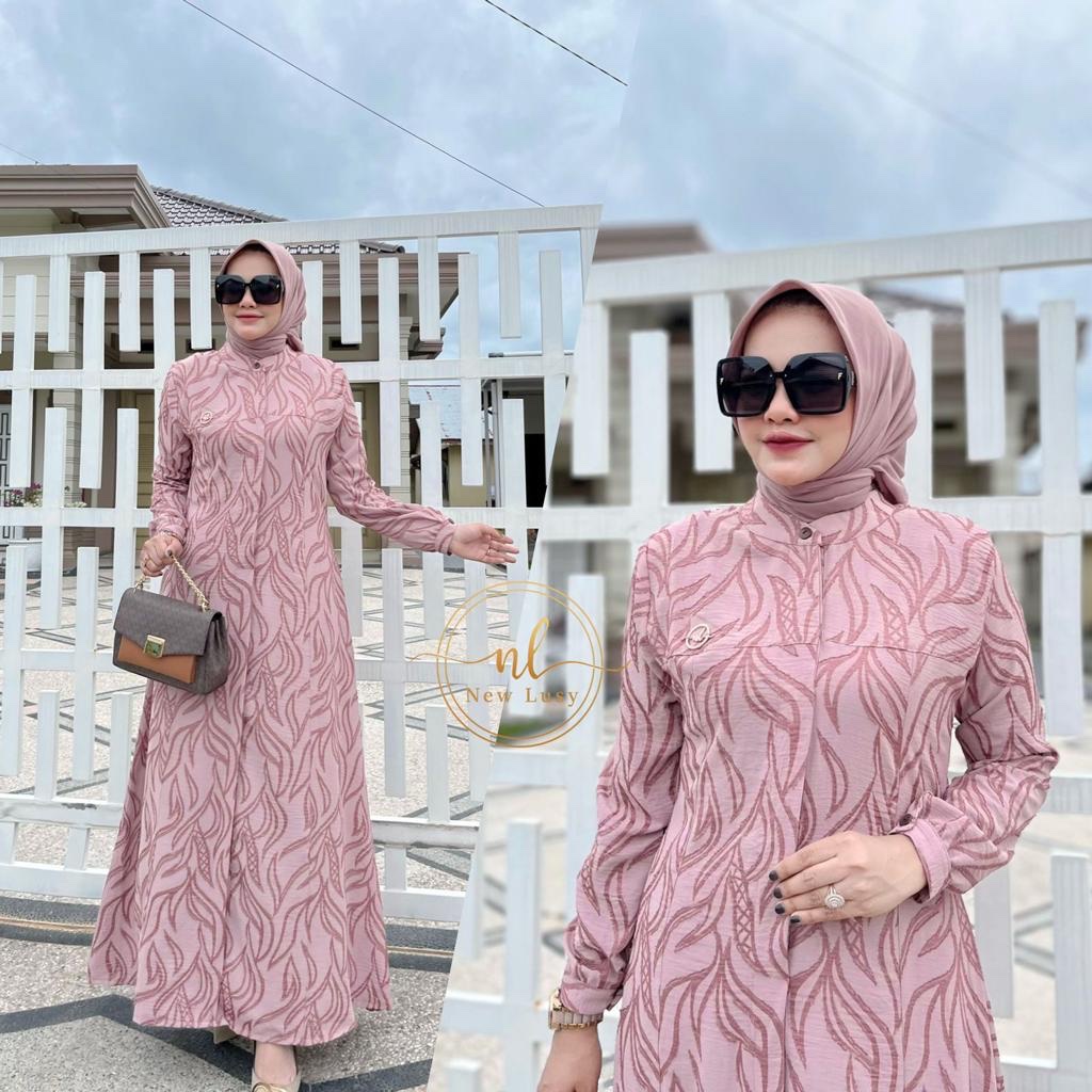 Gamis airflow jaquard premium dari indonesia (P.O)